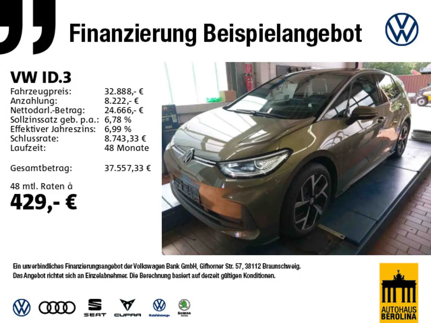 Volkswagen ID.3 Pro S *IQ-MATRIX*ACC*360°*AR-HuD*NAV* Grün - 1
