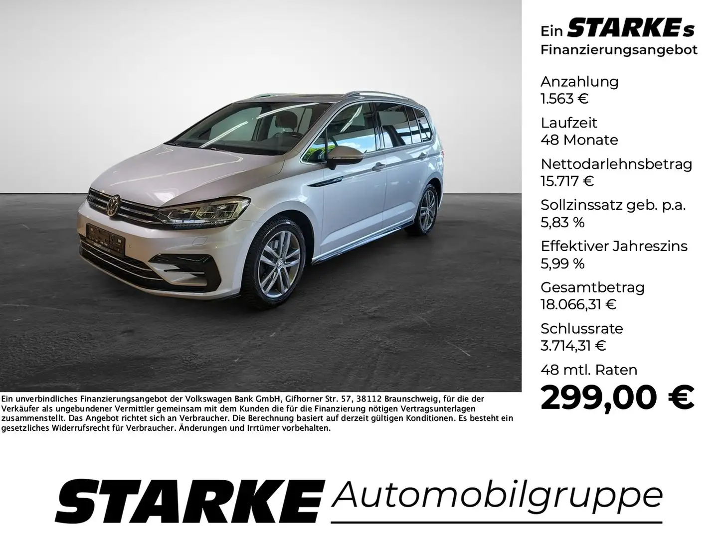 Volkswagen Touran 1.4 TSI R-Line Silber - 1