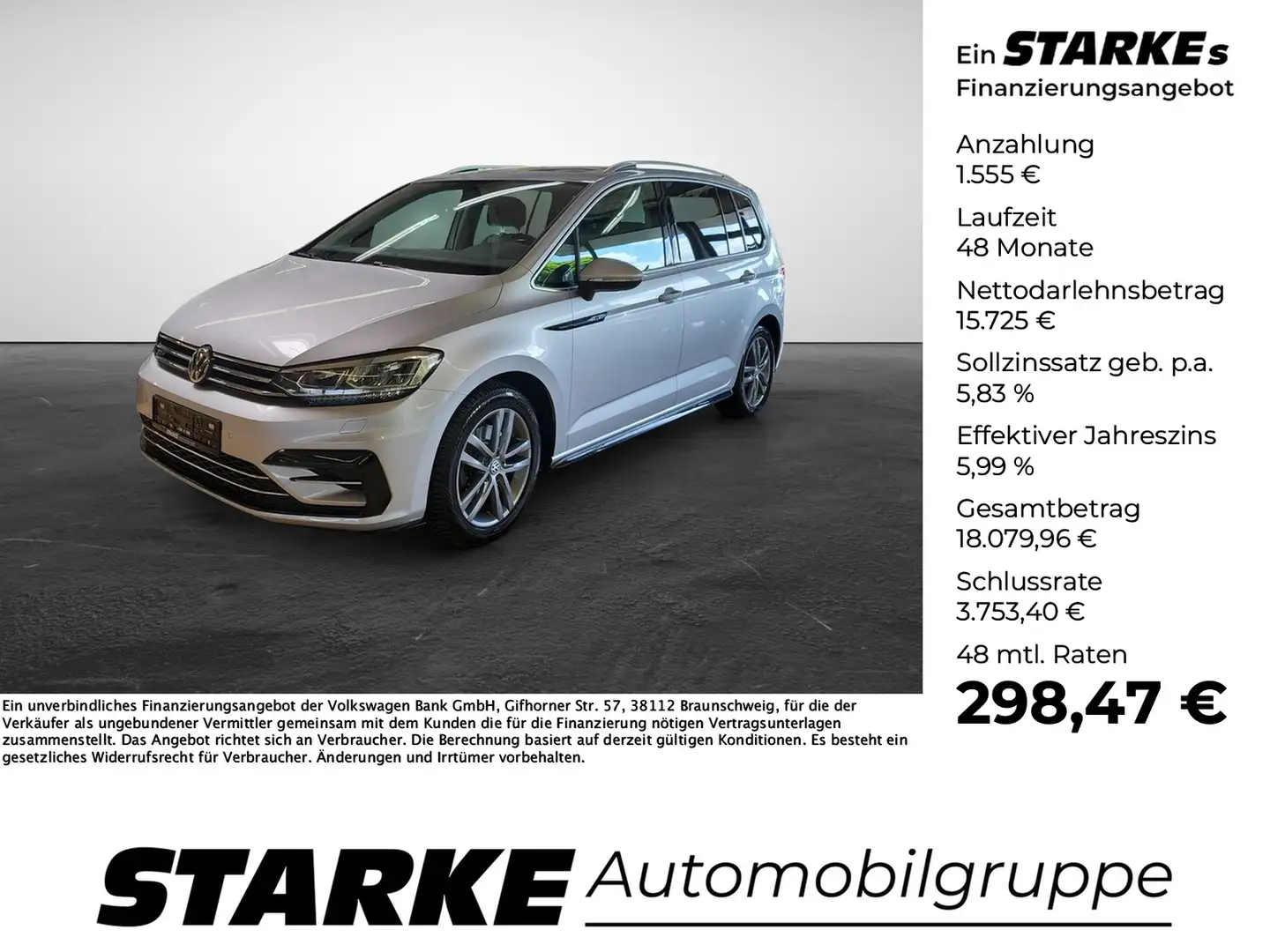 Volkswagen Touran 1.4 TSI R-Line Stříbrná - 1