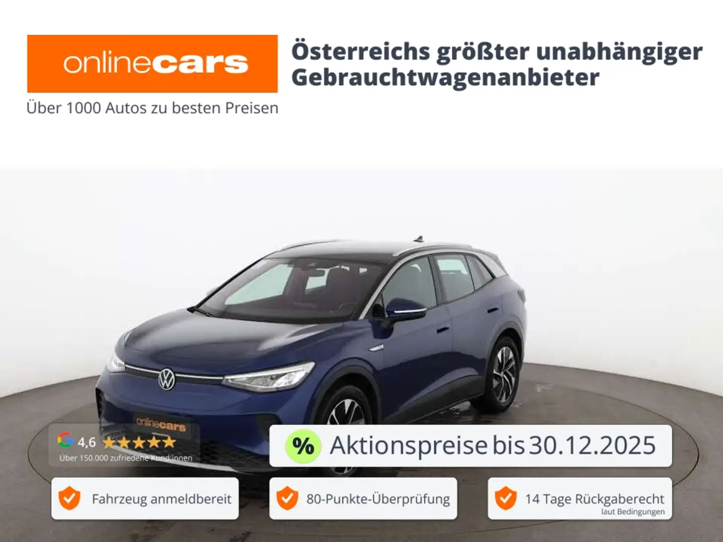 Volkswagen ID.4 .4 Pro Life 77kWh Aut LED RADAR NAVI SITZHZG Blau - 1