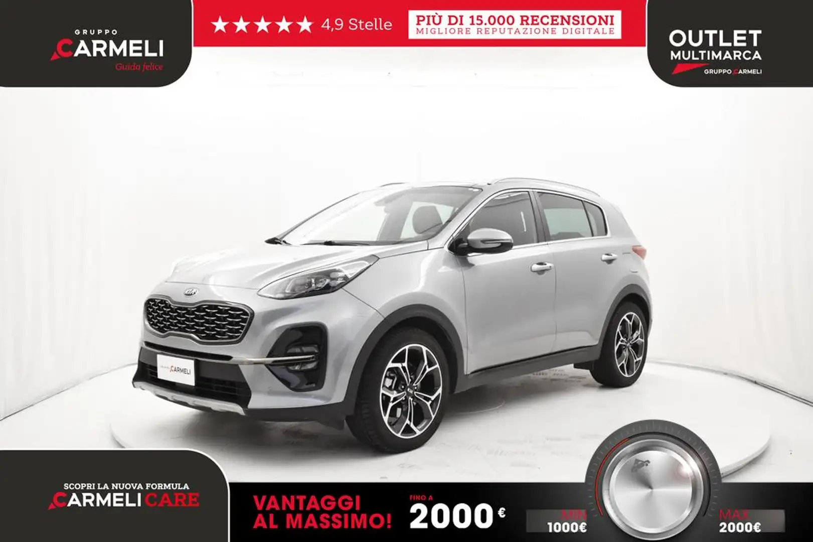 Kia Sportage 1.6 crdi m.hybrid GT Line Panorama Sunroof pack Argento - 1