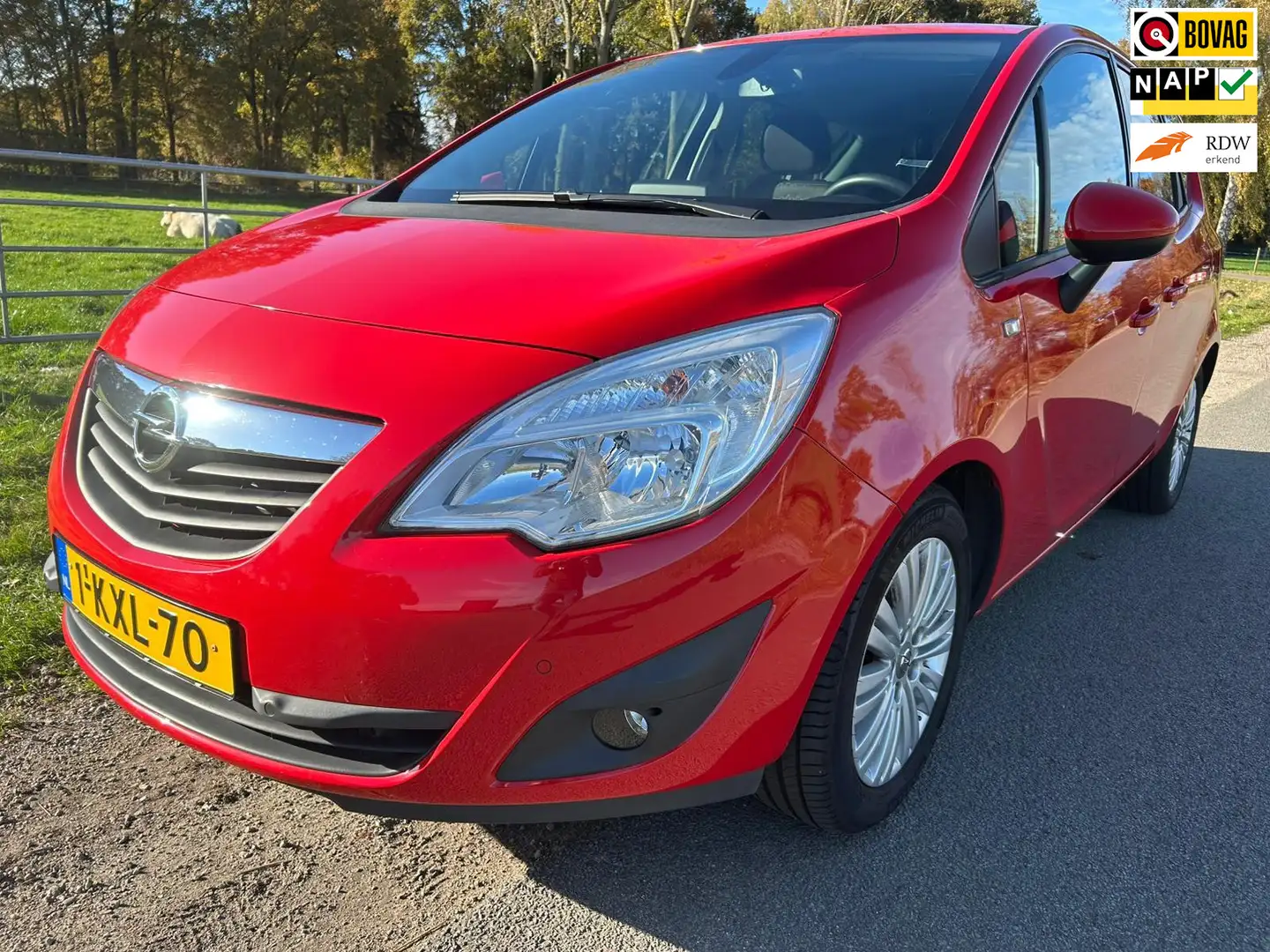 Opel Meriva 1.4 Turbo Cosmo dealer ond. pas 101.740km Rouge - 1
