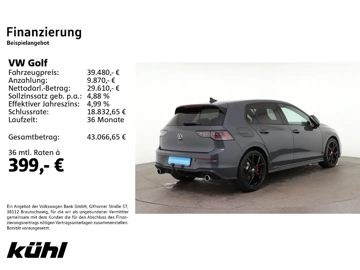 Volkswagen Golf GTI Golf 8 VIII GTI 2.0 TSI DSG IQ.Light ACC HuD Kam Grau - 2