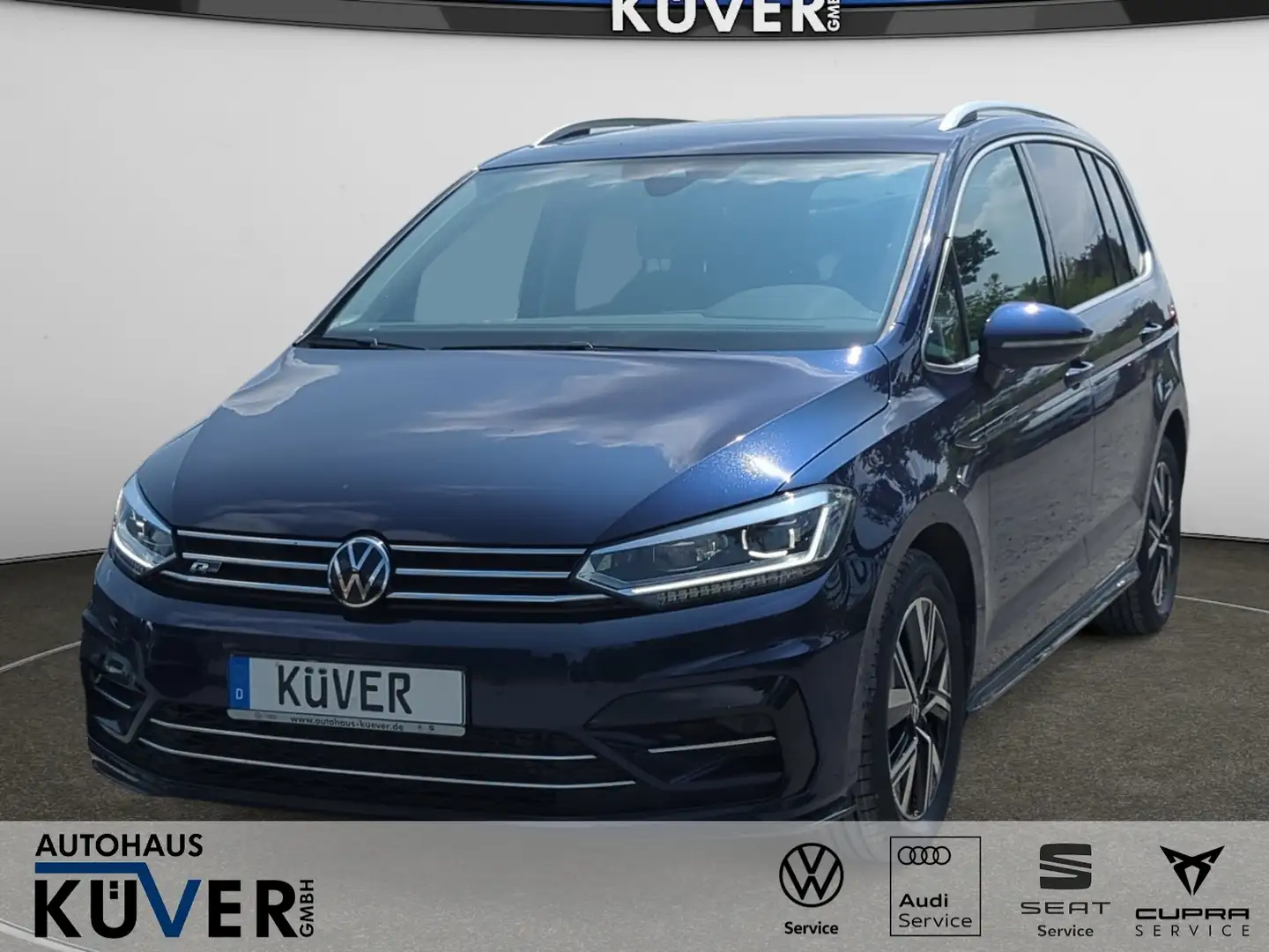 Volkswagen Touran R-Line 2,0 TDI DSG Navi+ACC+AHK+Pano+7S Blau - 1