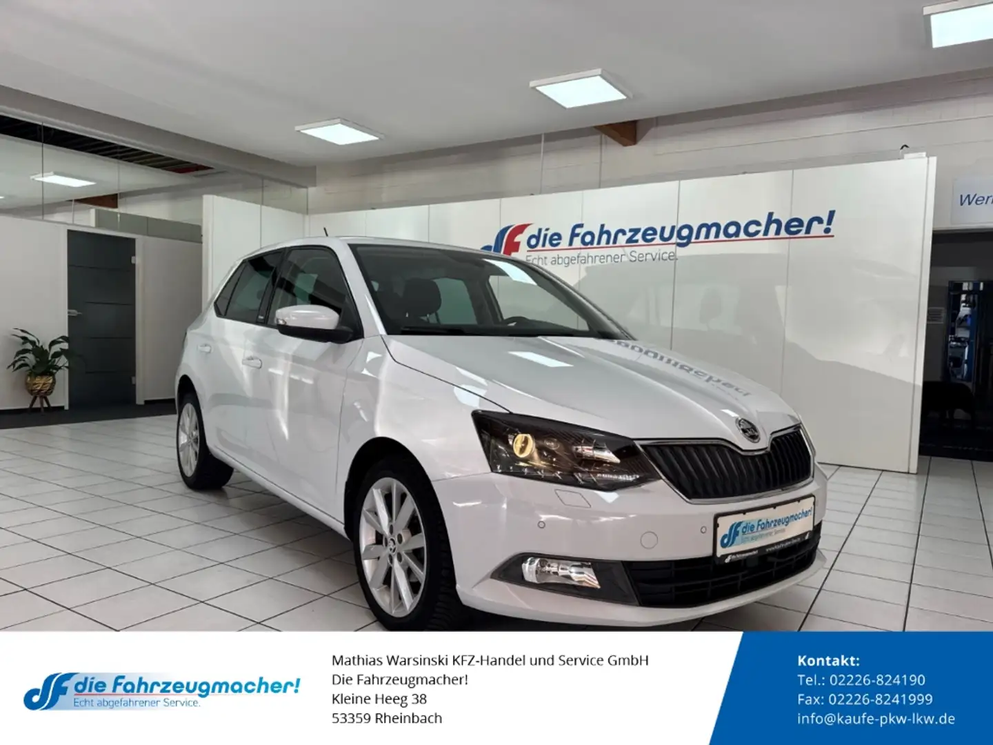 Skoda Fabia Joy 1.0 MPI Sperrdiff. Klimaautom DAB SHZ Notbrems Weiß - 1