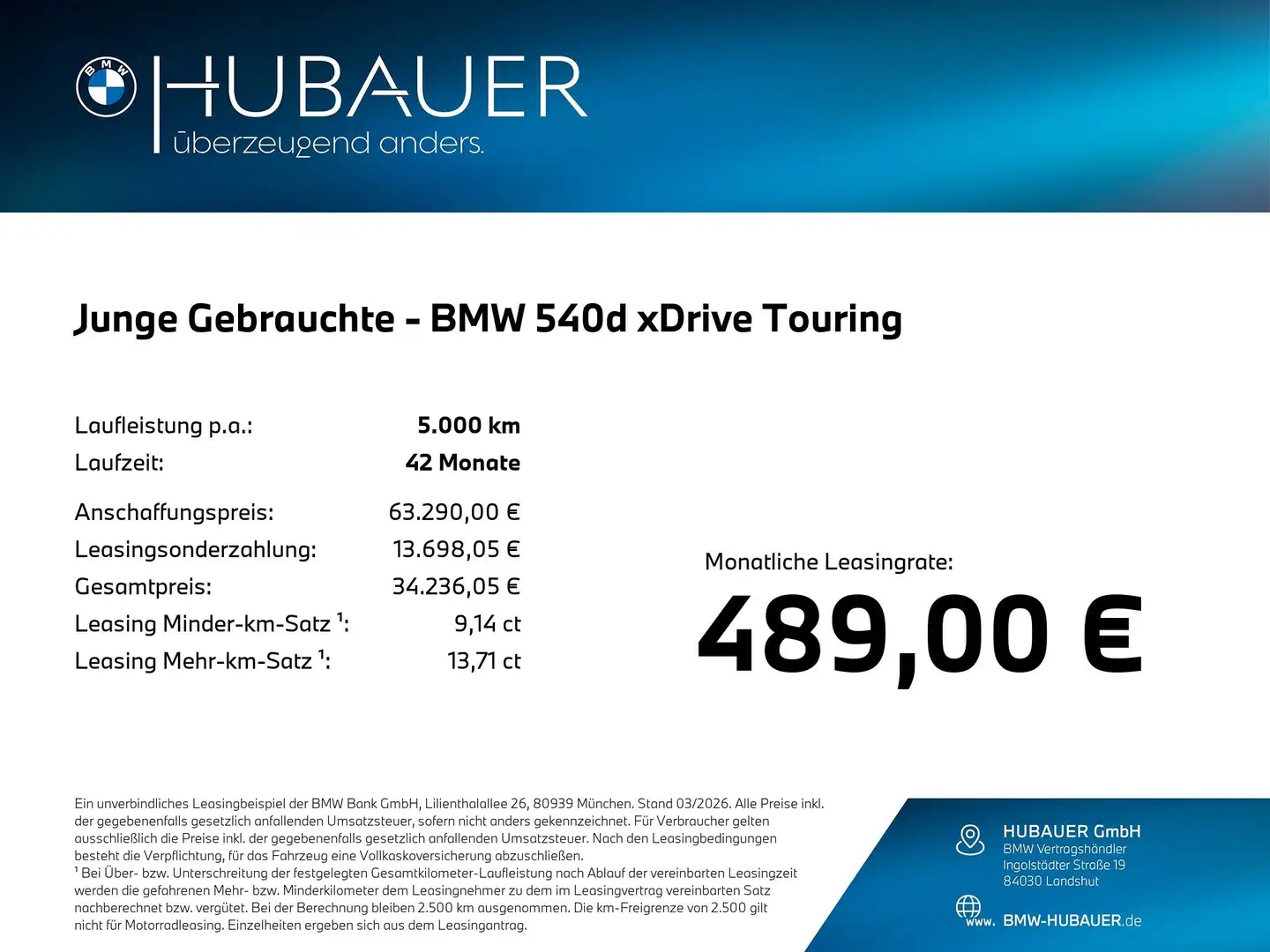 BMW 540 d xDrive Touring [M Sport, B&W Sound, AHK] Blanco - 2