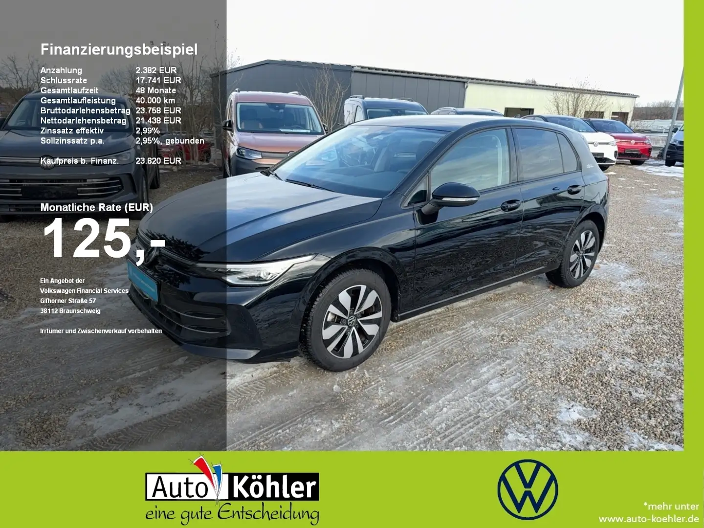 Volkswagen Golf GOAL TSI CarPlay/AHK/Virt/ACC/LED/Navi/PDC Schwarz - 1