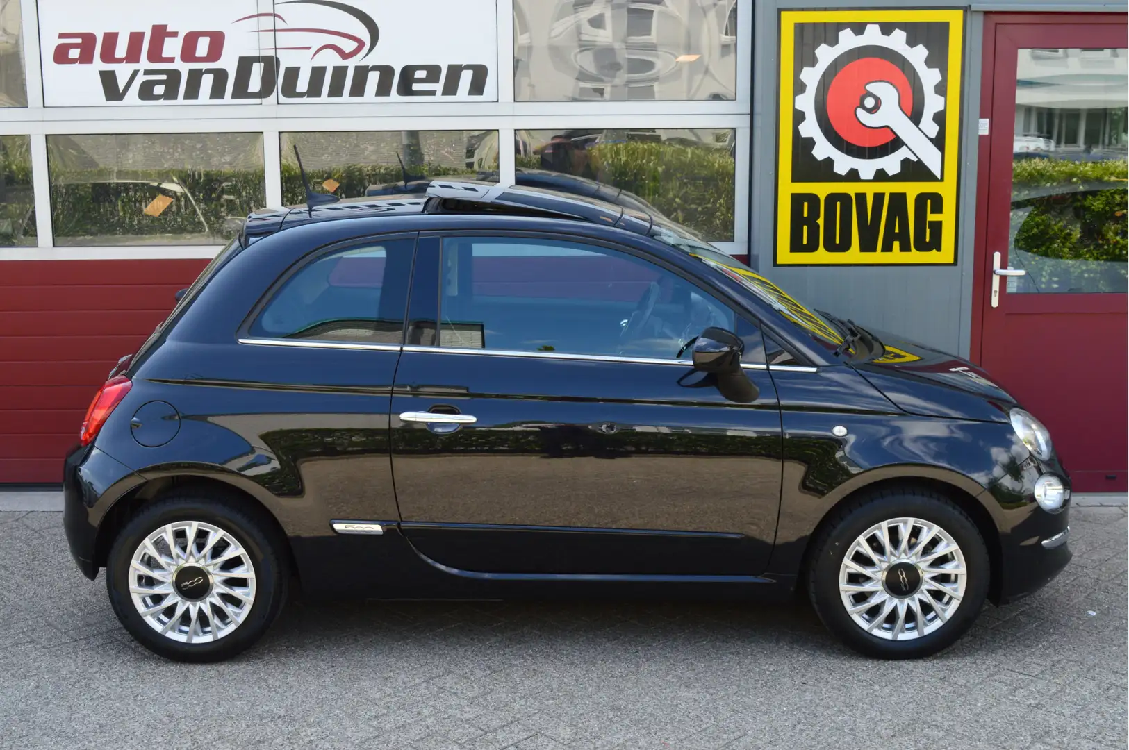 Fiat 500 0.9 TwinAir Turbo Lounge O.a: Carplay, Navi, Cruis Noir - 2
