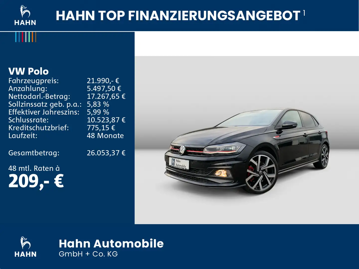 Volkswagen Polo 2.0 TSI DSG GTI Navi Pano Kamera LED PDC Schwarz - 2