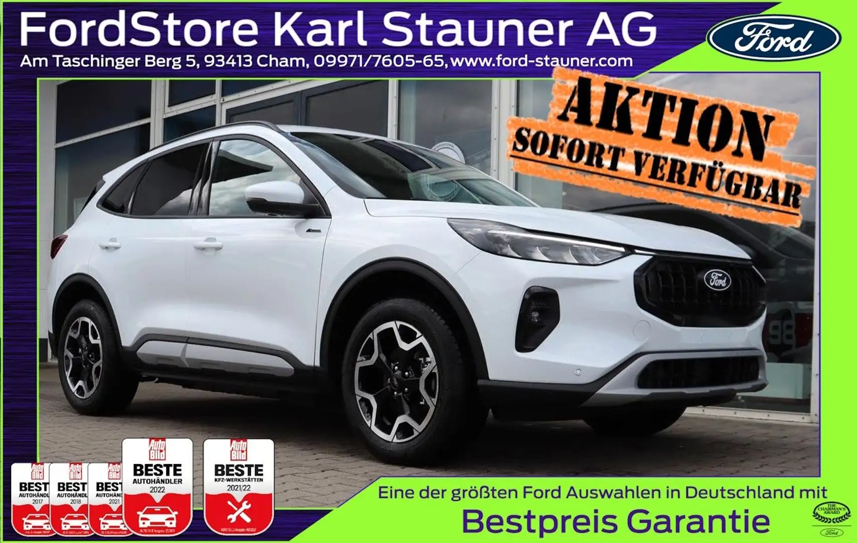 Ford Kuga Active PHEV 2.5 PHEV GjR 4,99% FIN* Weiß - 1
