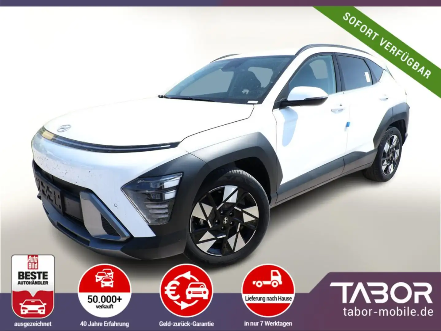 Hyundai KONA 1.6 GDI 129 DCT Trend Nav Bose eHK SHZ ACC Weiß - 1