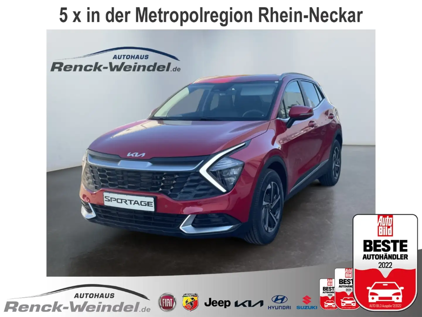Kia Sportage Vision 4WD NAVI Klimaautom Rückfahrkam. PDCv+h SHZ Rot - 1
