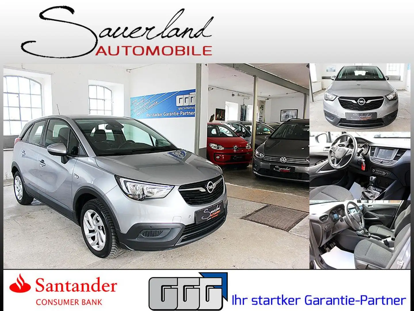 Opel Crossland X 1.2 Turbo KLIMA PDC TEMPOMAT SHZ LENKRADHEIZUNG Grau - 1