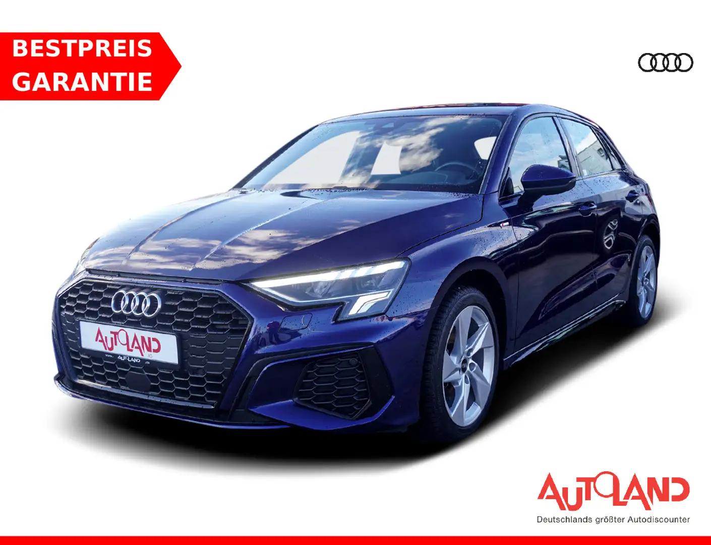 Audi A3 Sportback 30 TFSI S-Line LED App-Connect AHK Blau - 1