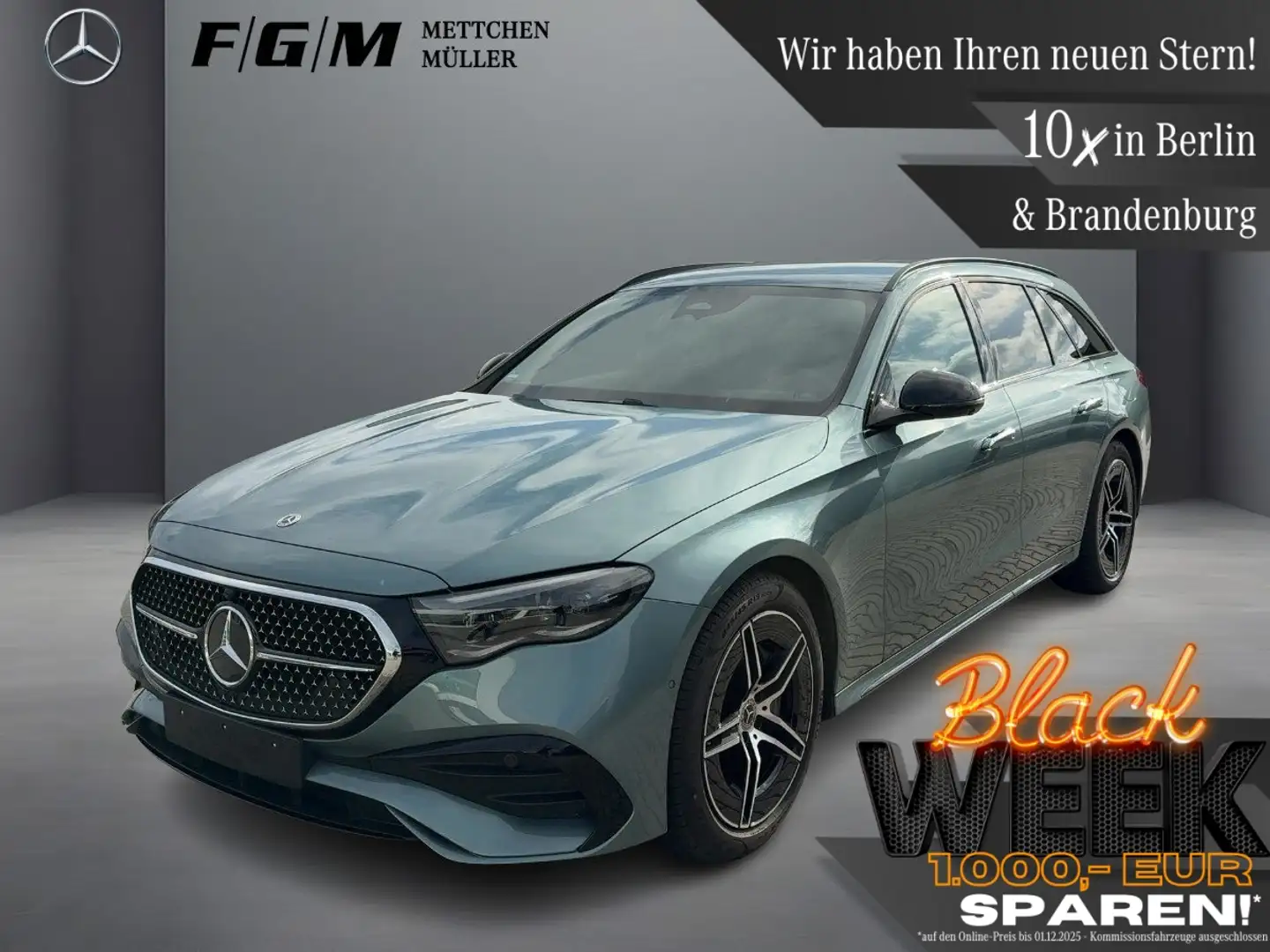 Mercedes-Benz E 300 de T AMG Line Burm|DigiLight|KeyGo|TWA|360 Silber - 1