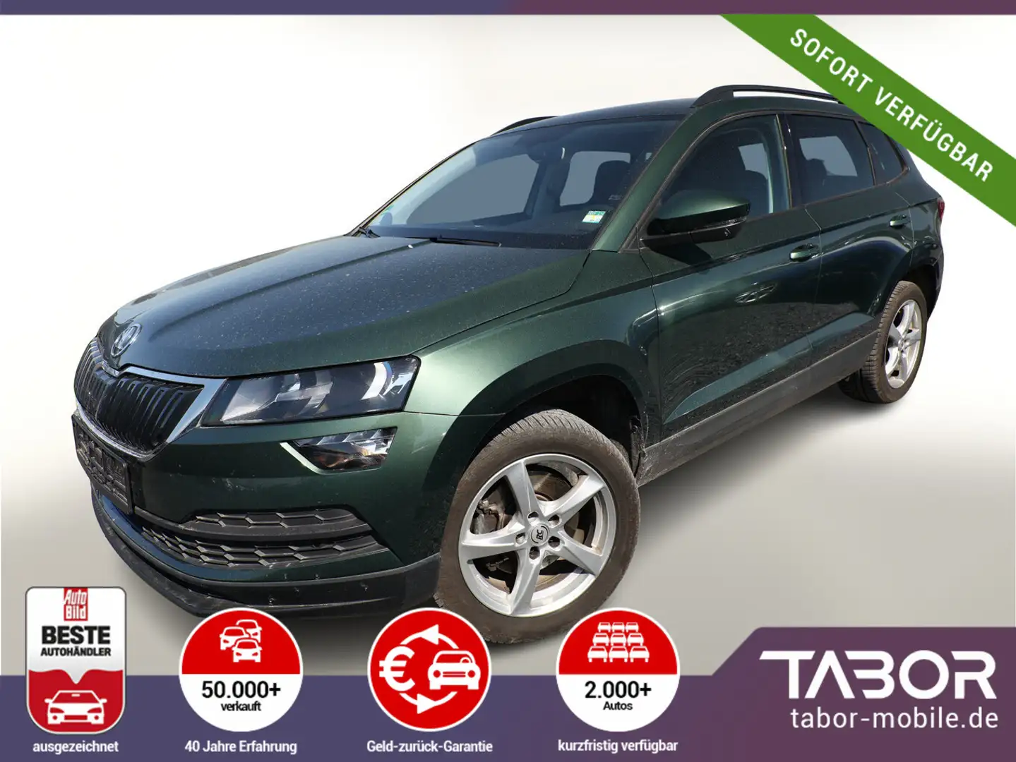 Skoda Karoq 1.5 TSI 150 Ambition Kessy PDC SmartLi 17Z Grün - 1