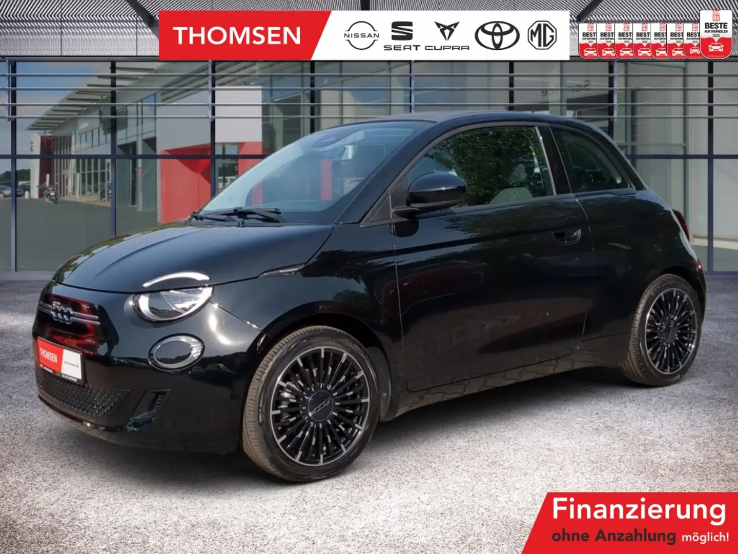 Fiat 500e 500 e Cabrio Icon 17Zoll AUT Navi Winterp. SHZ Schwarz - 1