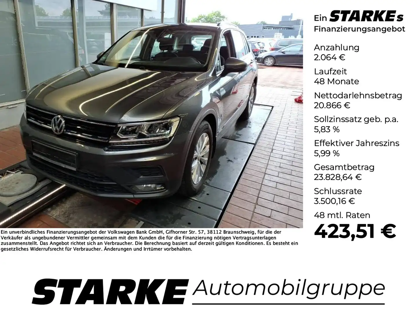 Volkswagen Tiguan 1.4 TSI DSG Trendline Grau - 1