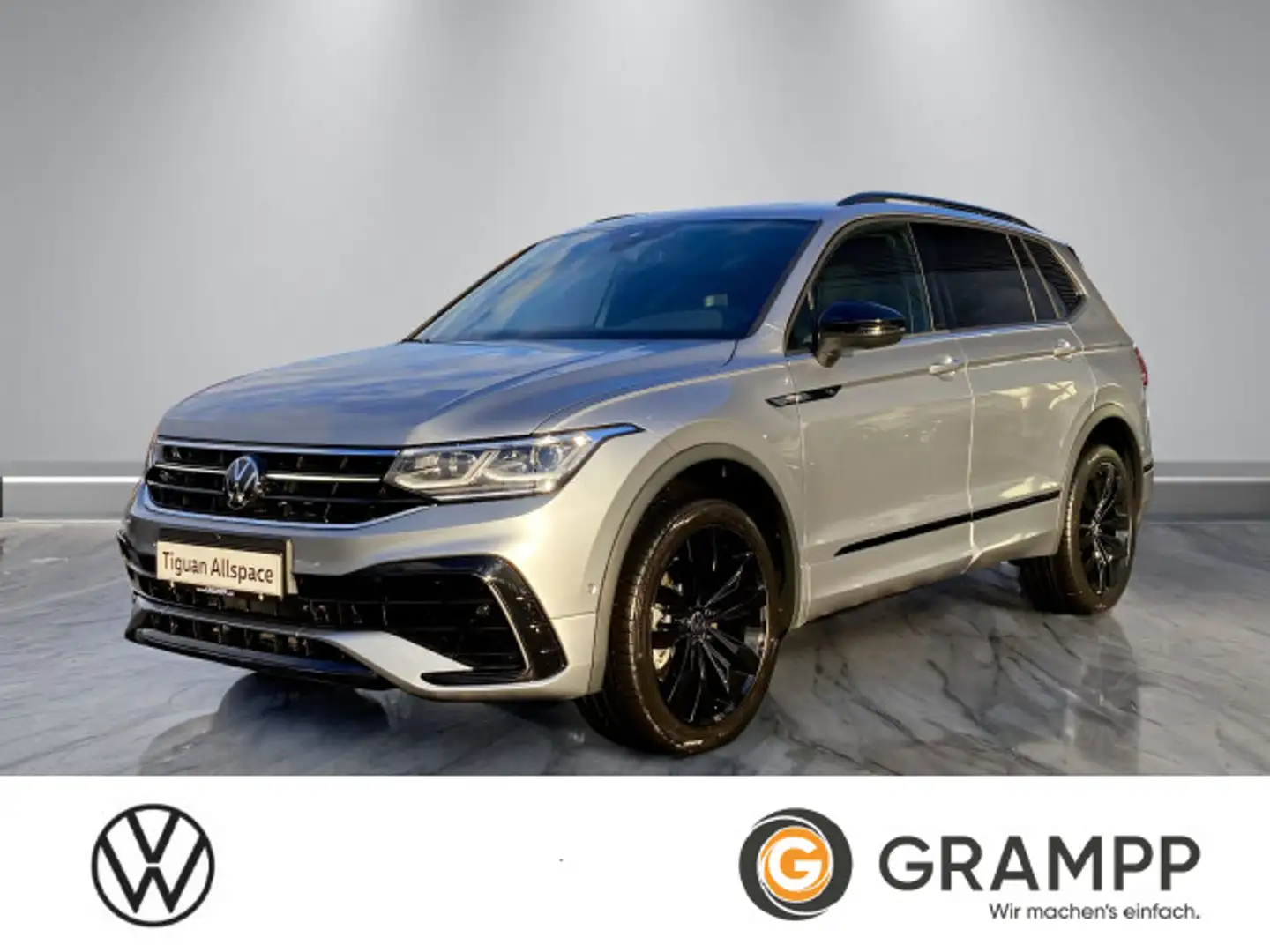 Volkswagen Tiguan Allspace R-Line 2,0 l TDI 4M AHK+PANO+STH Silber - 1