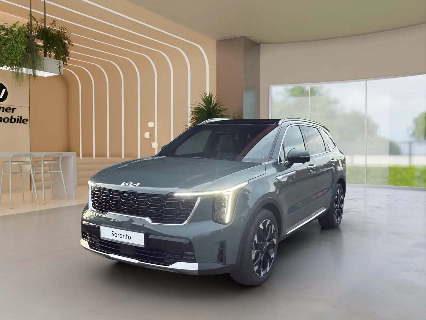 Kia Sorento 2.2 Platinum AWD 6S AHK Glasdach Zelená - 1