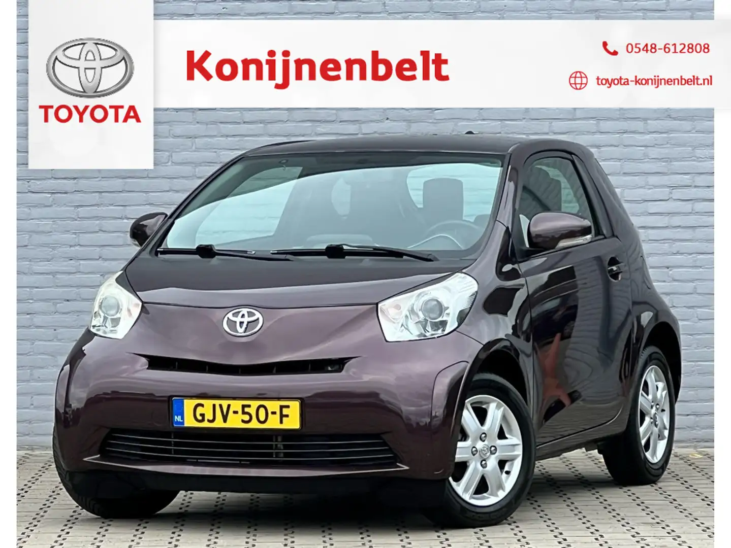 Toyota iQ 1.0 VVTi Comfort | Airco | LM velgen | CPV | Stuur Paars - 1