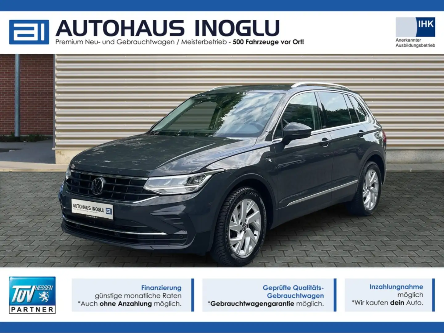 Volkswagen Tiguan 2.0 TDI Move Navi+LED+Lenk SHZ+R-Kam+AHK+ Gris - 1