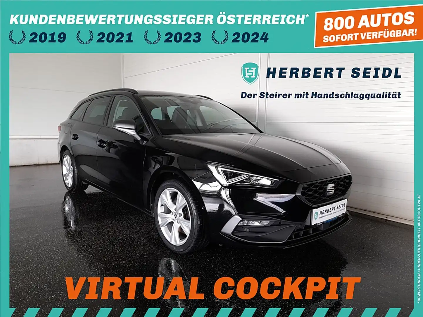 SEAT Leon ST FR-LINE 2,0 TDI DSG *VOLL-LED / VIRTUELL / N... Schwarz - 1