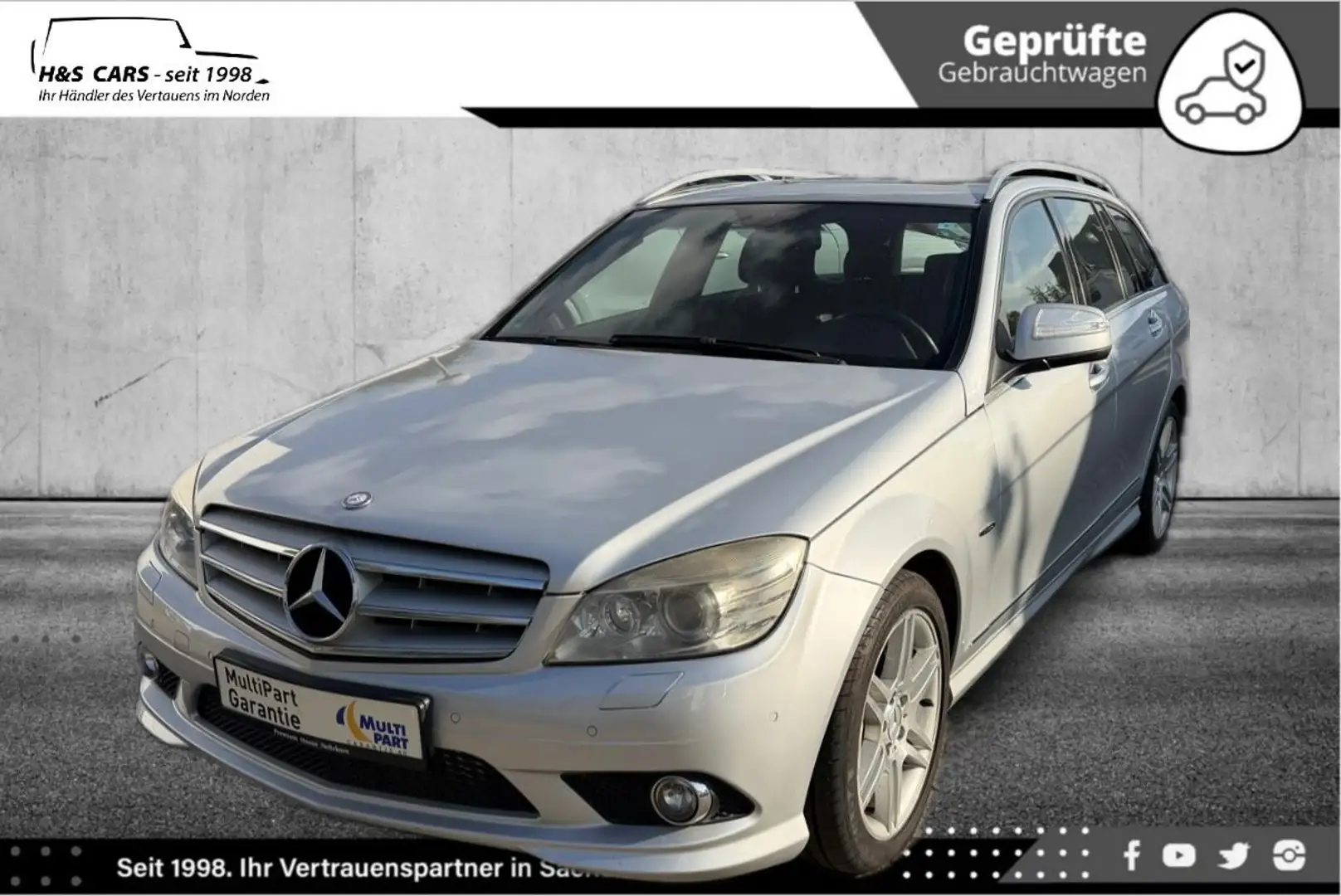 Mercedes-Benz C 220 T CDI 2H AMG BI-XEN SCHBD NAV COM PDC AHK Silber - 2
