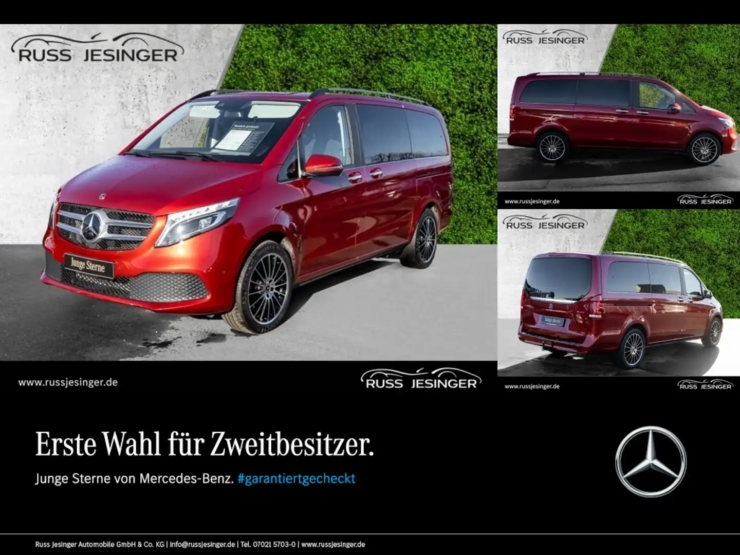 Mercedes-Benz V 300 Lang 4M *LED*MBUX*Kamera*AHK*el.Türen Rot - 1