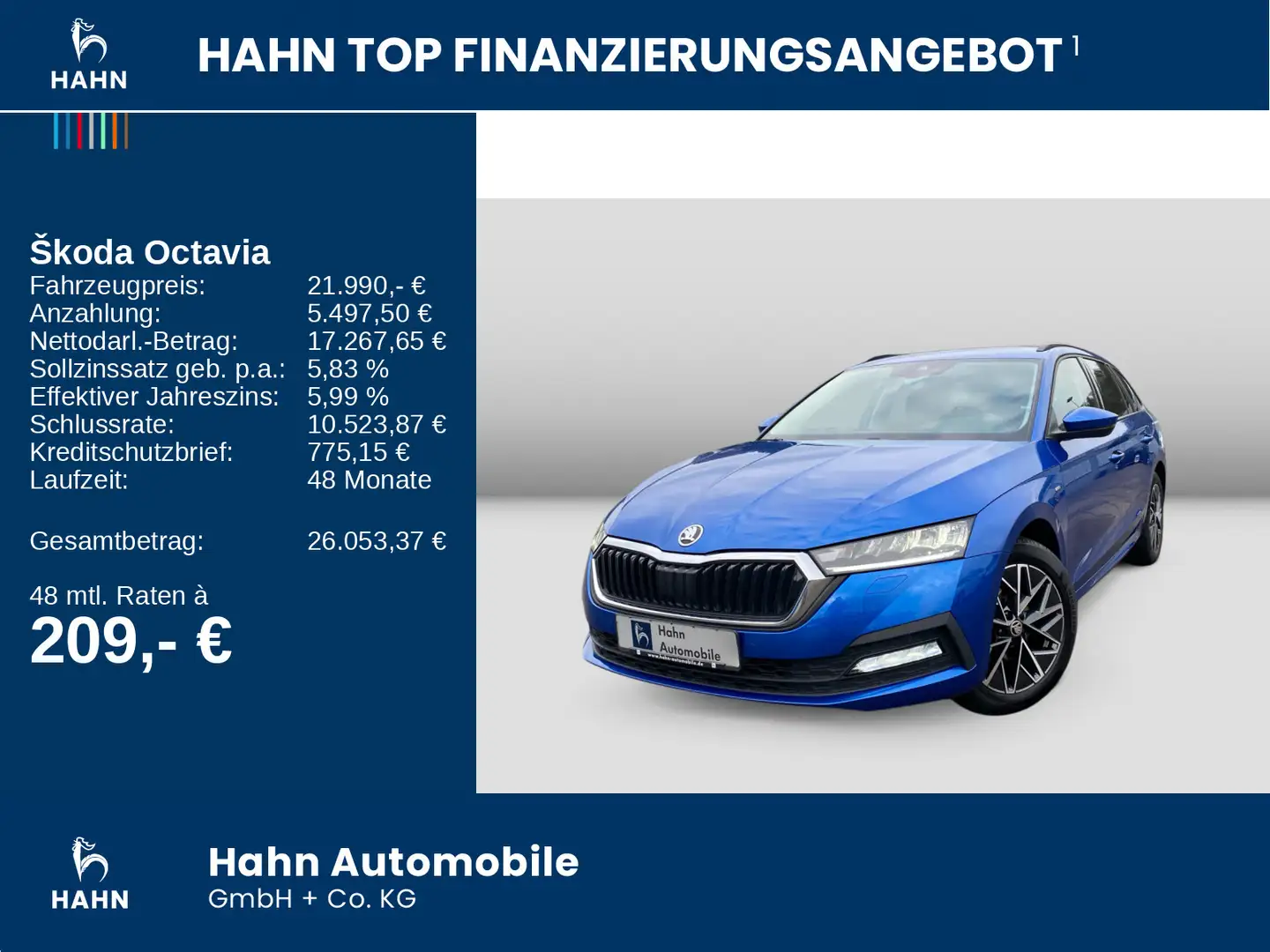 Skoda Octavia Combi 1.5 TSI DSG e-TEC Clever Kamera Blau - 2