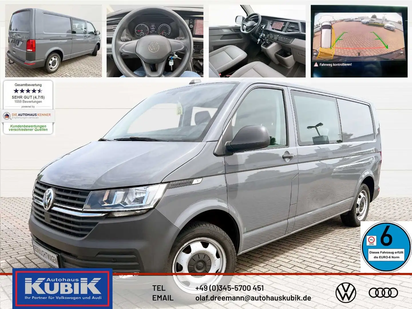 Volkswagen T6.1 Kombi Mixto 2,0 TDI 4motion LR+zuschaltbare Diff. Sperre Grau - 1