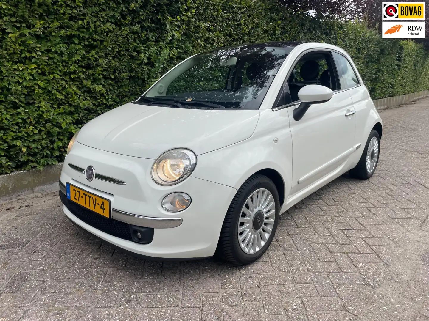 Fiat 500 0.9 TwinAir Lounge-Panodak- Wit - 1
