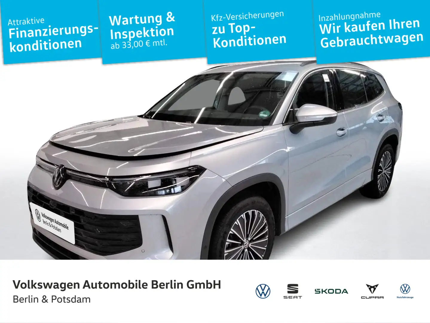 Volkswagen Tayron 1.5 eTSI DSG Life Navi R-Kam AHK 7 Sitzer Silber - 1