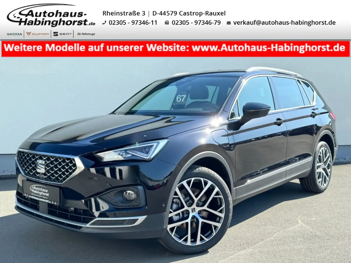 SEAT Tarraco 1.4 e-Hybrid DSG Xperience 360 DCC AHK ParkAssist Schwarz - 1