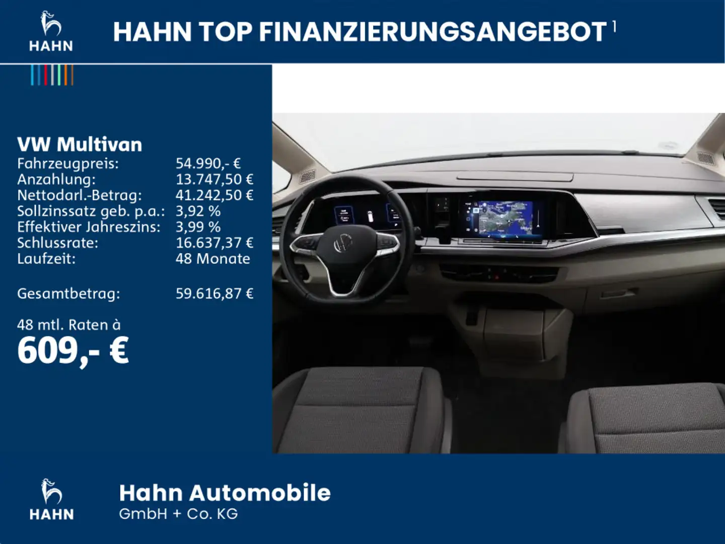 Volkswagen T7 Multivan 110 KW TDI Life langer Überhang ACC AHK Schwarz - 2