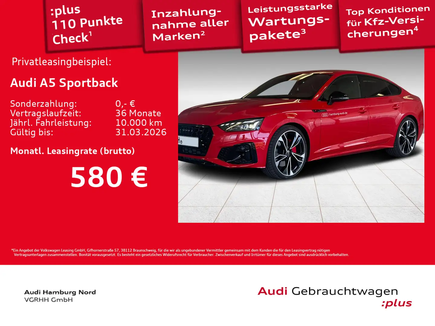 Audi A5 45 TFSI quattro S line B&O HeadUp Rot - 1
