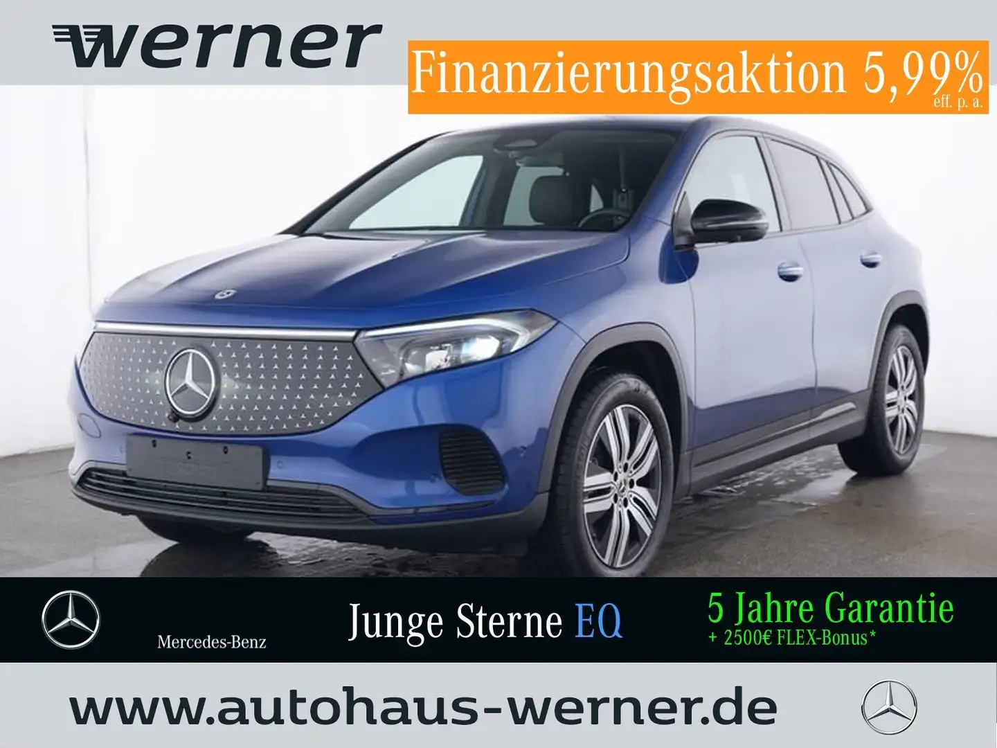 Mercedes-Benz EQA 350 4M EL-ART-ADV+ NIGHT AHK FAP 360° MEMORY Blau - 1