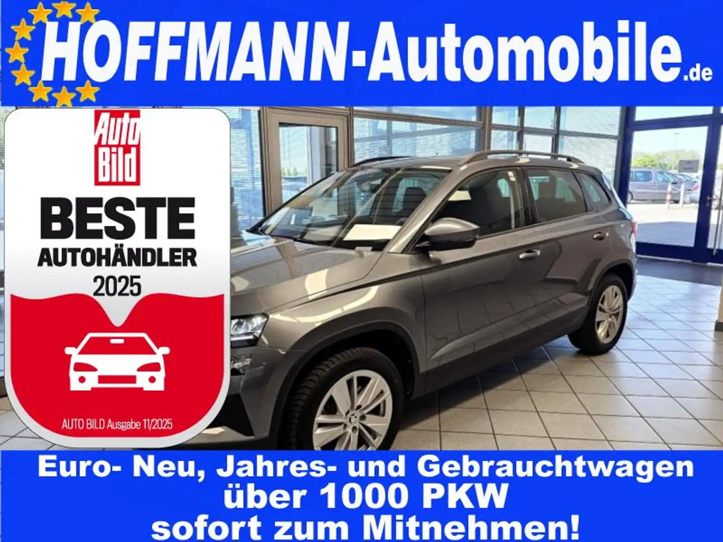 Skoda Karoq Selection Allrad, AHK ankl.,elt.Heckklappe Szürke - 1