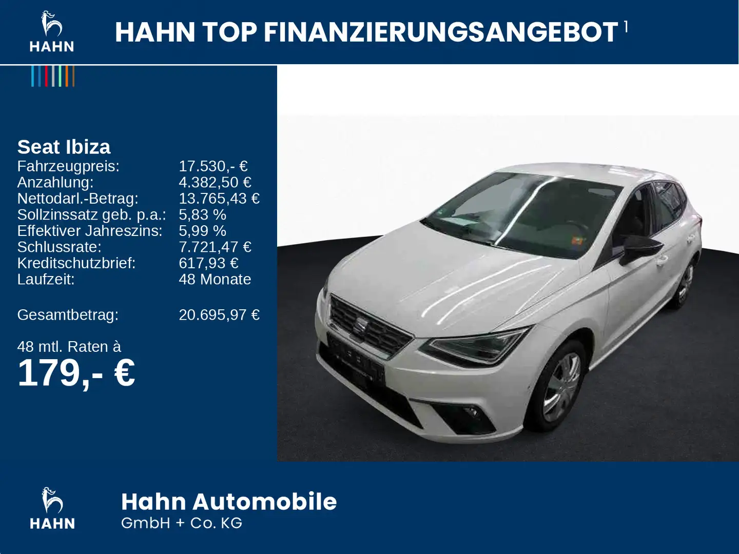 SEAT Ibiza 1.0TSI FR LED PDC Navi Carplay Klima Weiß - 2