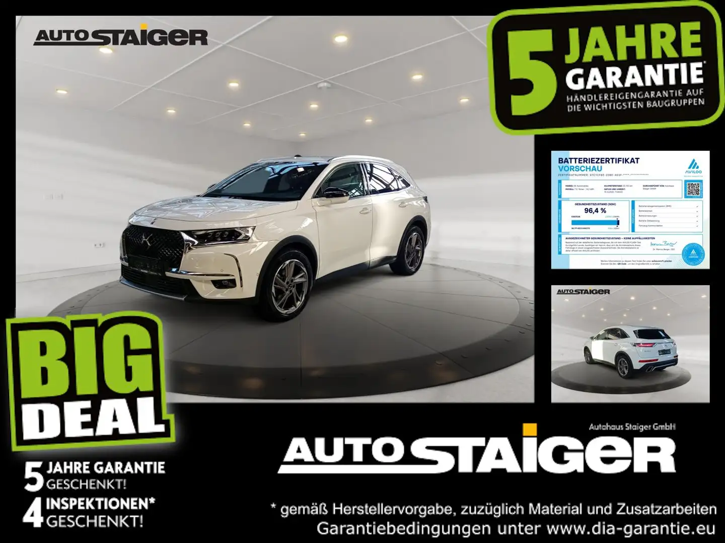 DS Automobiles DS 7 Crossback DS7 Crossback Rivoli LED+Navi+SHZ+Kam*Voll-Leder* White - 1