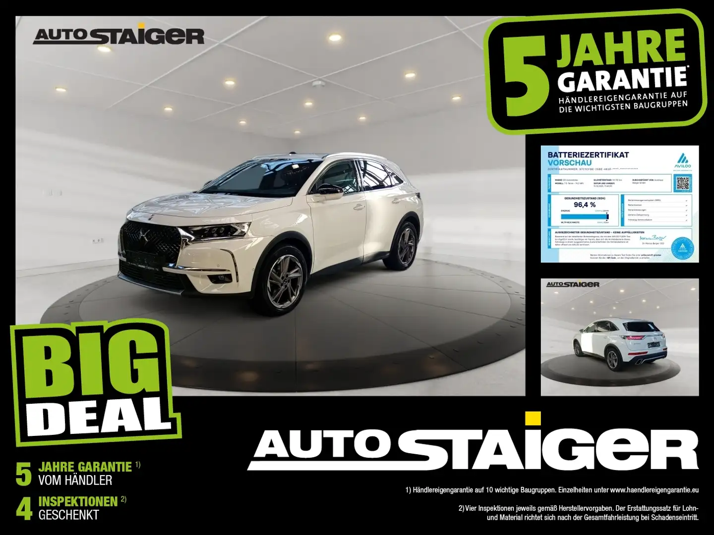 DS Automobiles DS 7 Crossback DS7 Crossback Rivoli LED+Navi+SHZ+Kam*Voll-Leder* Weiß - 1