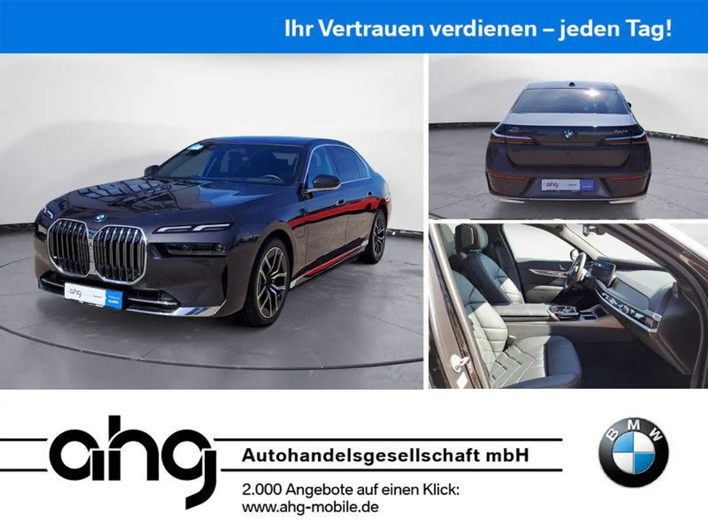 BMW 750 e xDrive Navi Leder Tempom.aktiv Panoramadach Grau - 1