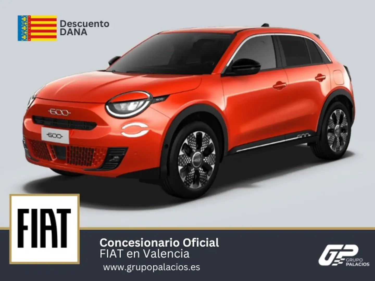 Fiat 600 e RED 54kwh 115kw 156cv Rojo - 1