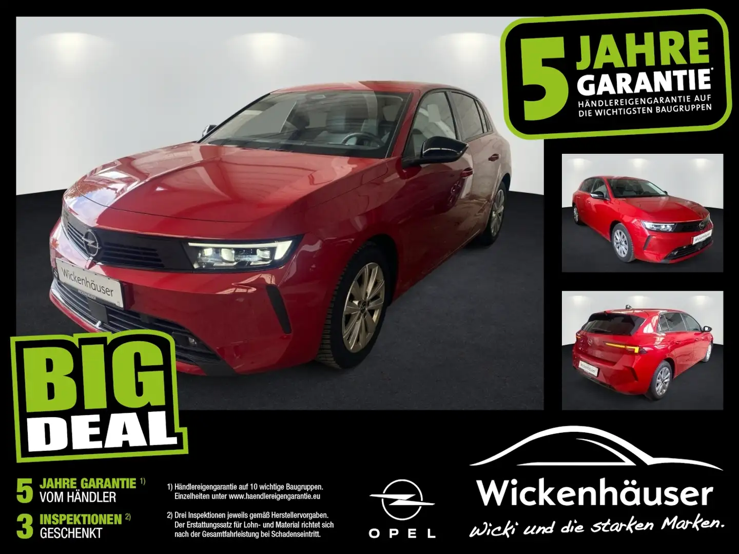 Opel Astra 1.2 Business Elegance KlimBT Temp Alu PDC Rouge - 1