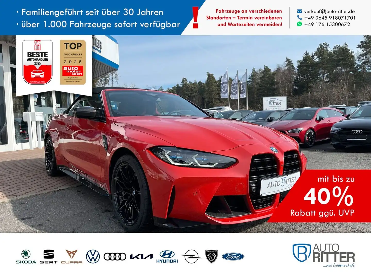 BMW M4 Cabrio Competition xDrive M Race Track Paket Rouge - 1