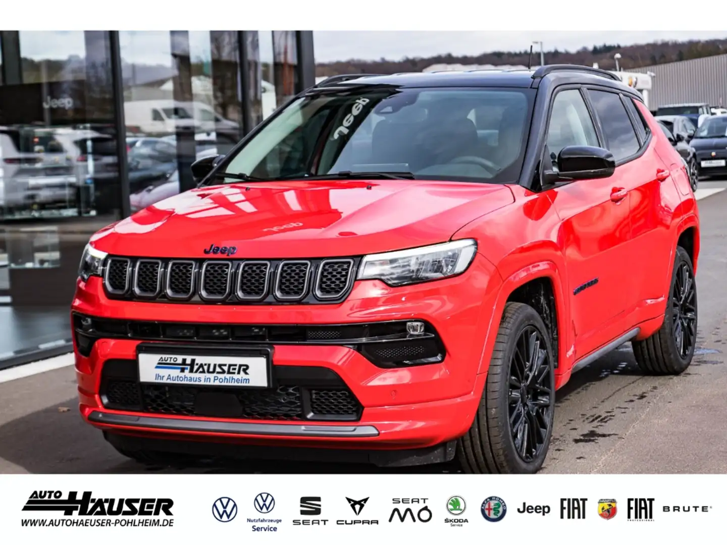 Jeep Compass PHEV S 240PS 4xe WINTER LEDER TECH LED NAVI KAMERA Rot - 1