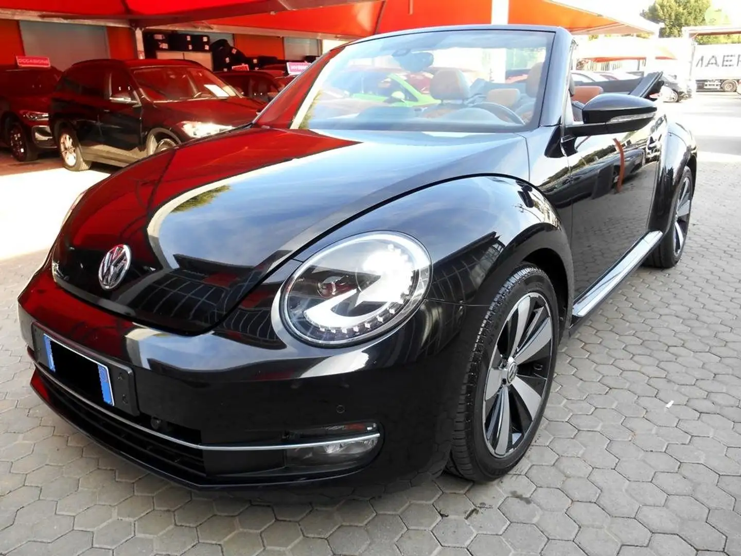 Volkswagen Maggiolino Cabrio 2.0 tsi EXCLUSIVE 210cv +NAVI+LED+PELLE+ Nero - 2