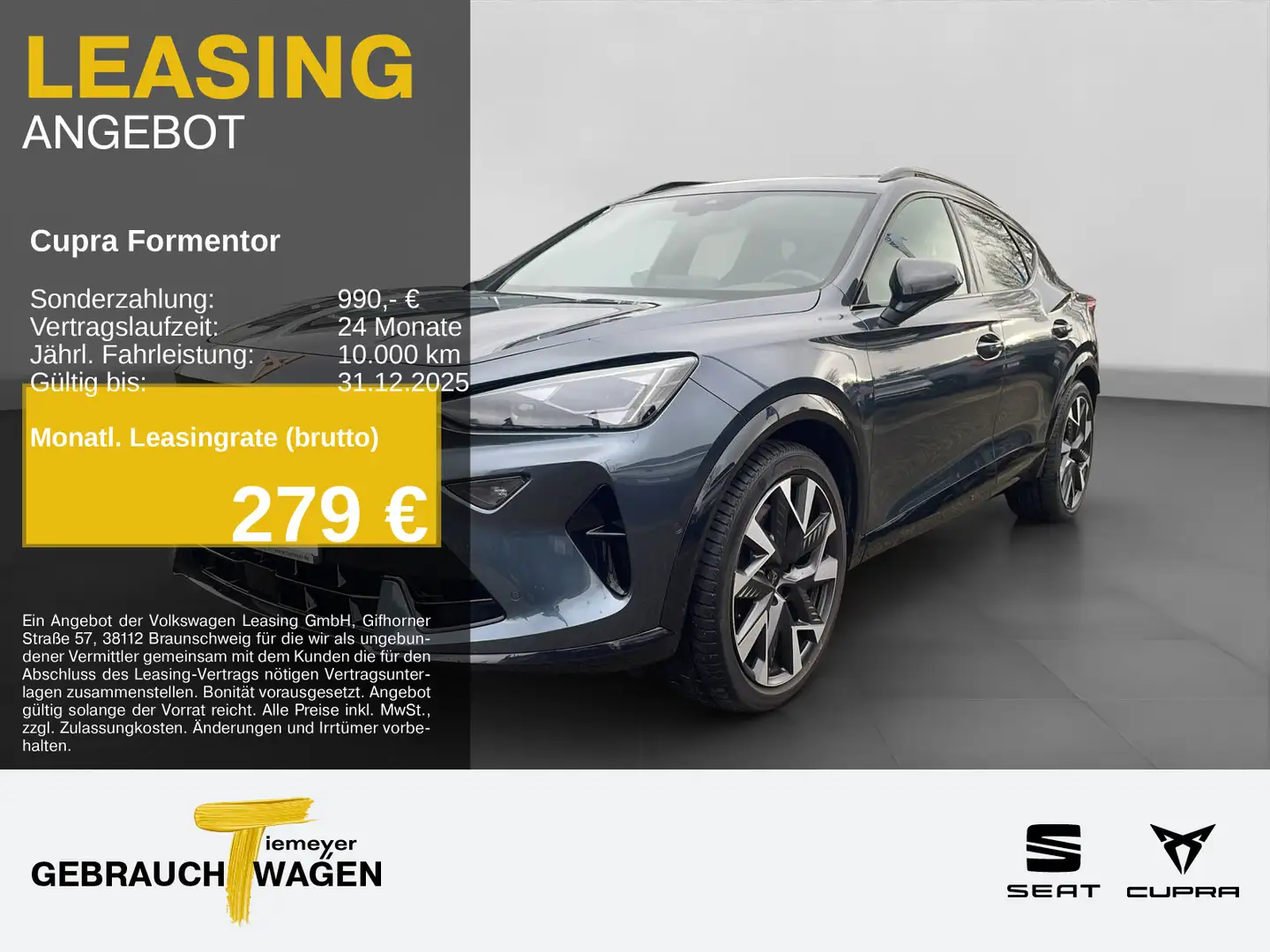 CUPRA Formentor VZ 2.0 TSI LM19 PANO AHK MATRIX 360 SU Grau - 1