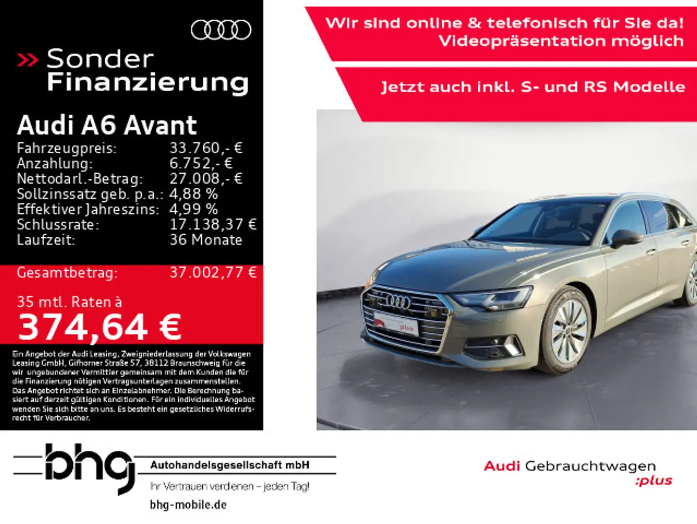 Audi A6 40 TDI S tronic sport Sitzheizung Grau - 1