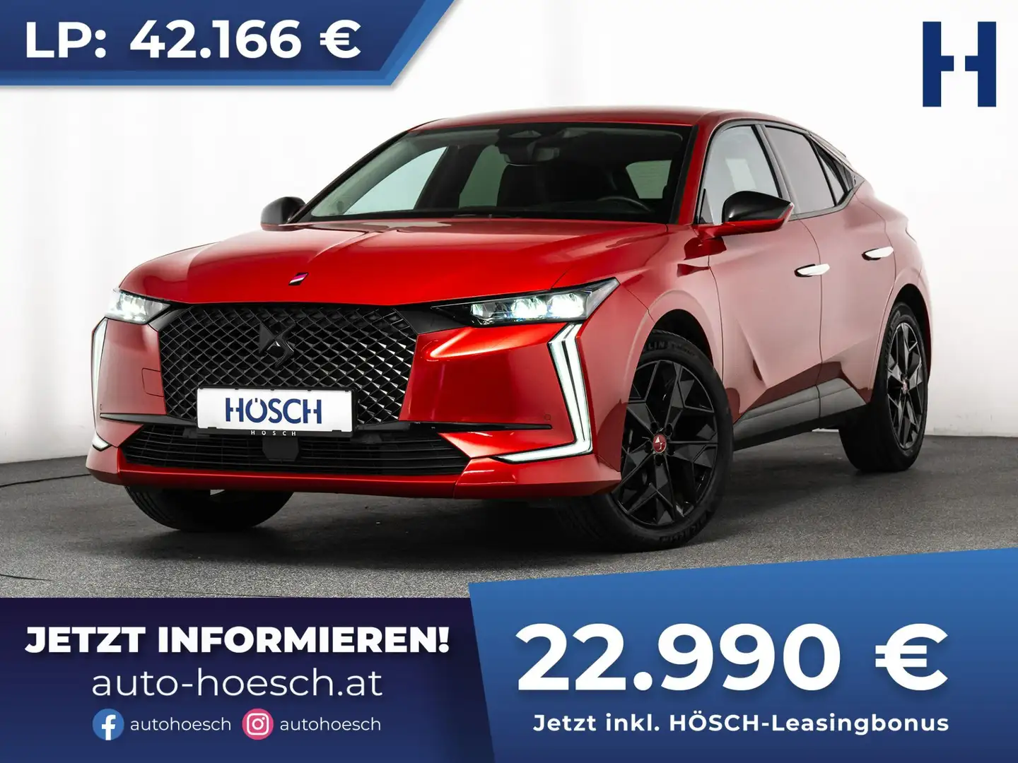 DS Automobiles DS 4 PureTech 130 PERFORMANCE LINE MEGAPREIS Rot - 1